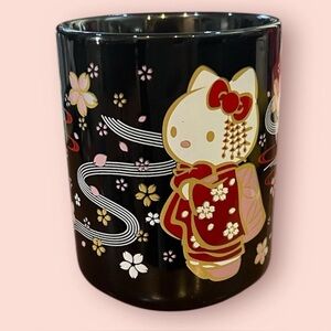 Sanrio Kimono Hello Kitty Japanese Tea Cup (Black)
